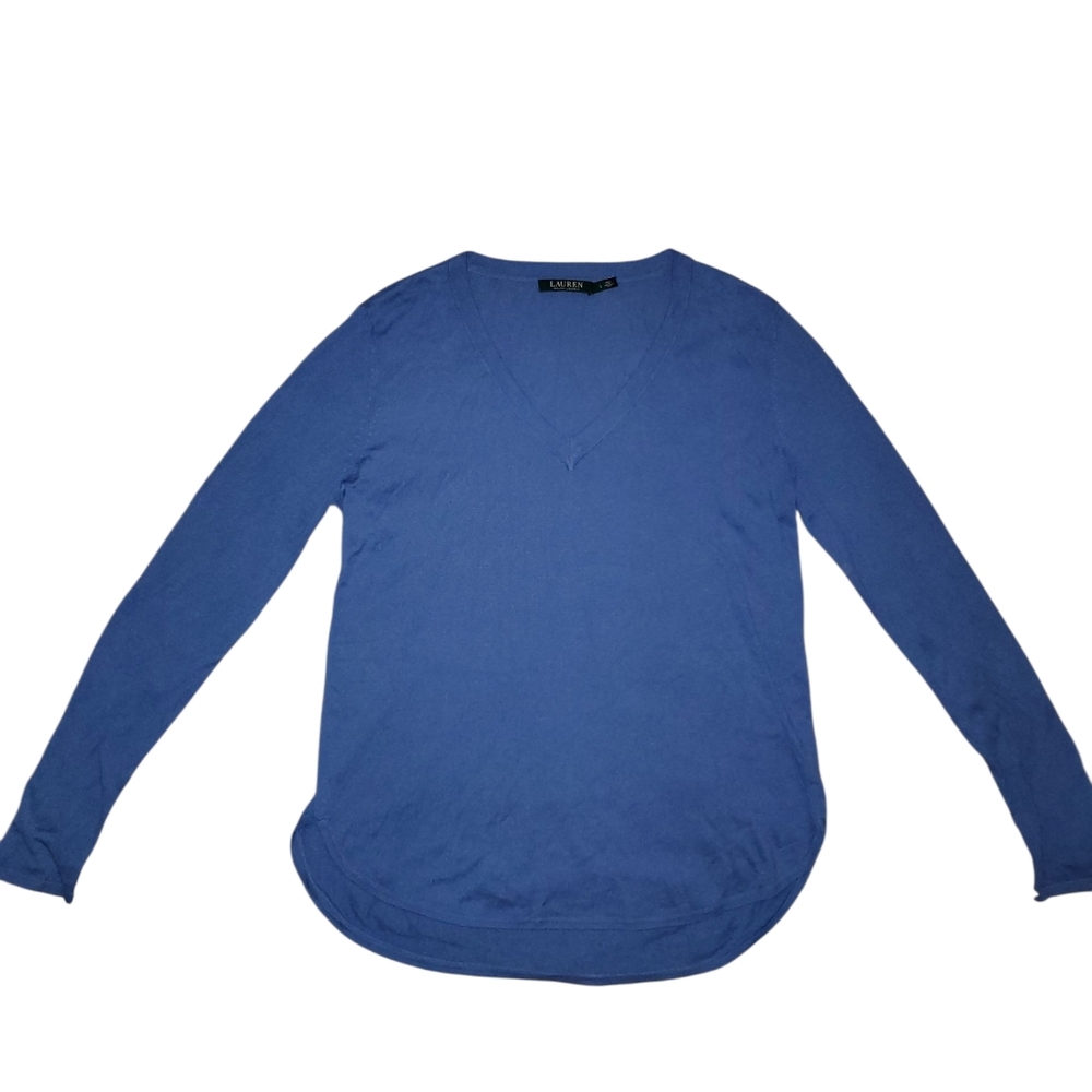 Ralph Lauren Modal Silk Blend Blue Top Size L